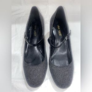 Nine West Grey Wool Heels